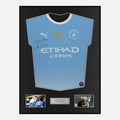 Framed Pep Guardiola Signed Manchester City Shirt 2026 Final Game [Classic]