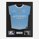 Framed Pep Guardiola Signed Manchester City Shirt 2026 Final Game [Classic]