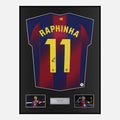 Framed Raphinha Signed Barcelona Shirt 2025-26 Home [Classic]