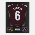 Framed Ross Barkley Signed Aston Villa Shirt 2024-25 [Classic]