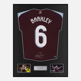 Framed Ross Barkley Signed Aston Villa Shirt 2024-25 [Classic]