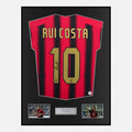 Framed Rui Costa Signed AC Milan Shirt 2004-05 [Classic]