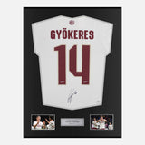 Framed Viktor Gyokeres Signed Arsenal Shirt 2025-26 Third away [Classic]