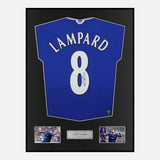 Framed Frank Lampard Signed Chelsea Shirt Home [Classic]
