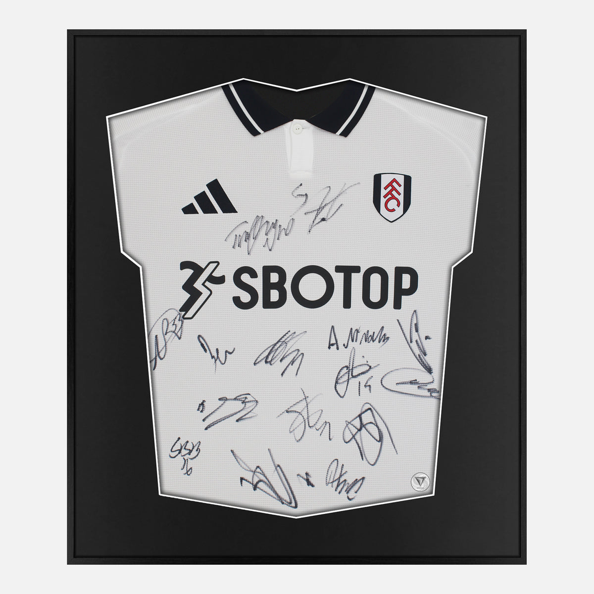 Framed Fulham Signed Shirt, 2024-25 Squad [Lite] — Authentic signature with NFC and COA | The Vault