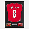 Framed Steven Gerrard Signed Liverpool Shirt 2005 Istanbul Home [Classic]