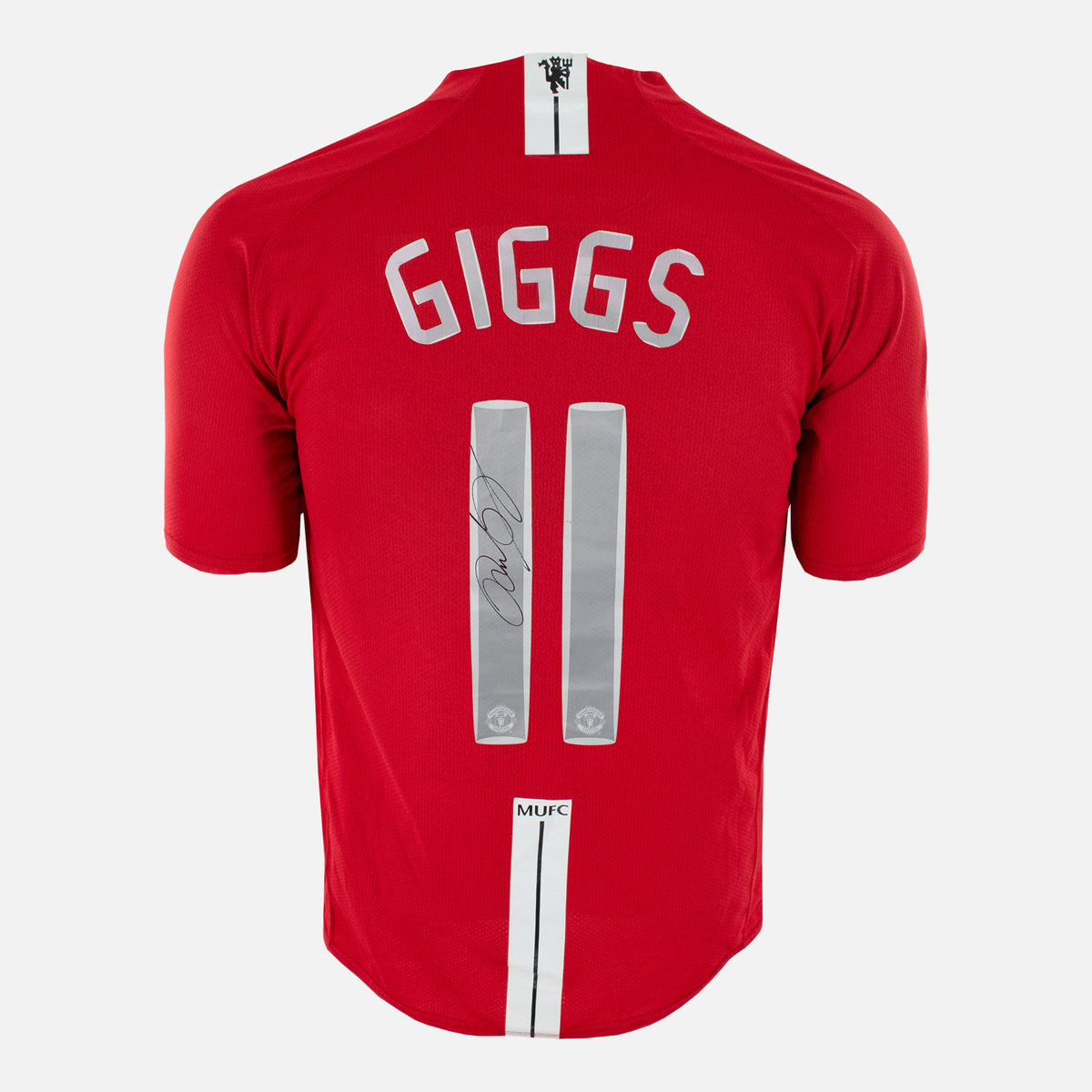 Ryan Giggs Signed Manchester United Shirt 2008 CL Final [11] — Manchester United signed shirt from the 2007 to 2008 season | The Vault