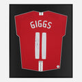 Framed Giggs Signed Man United Shirt, Moscow 2008 [Lite]