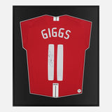 Framed Giggs Signed Man United Shirt, Moscow 2008 [Lite]