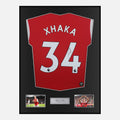 Framed Granit Xhaka Signed Arsenal Shirt 2019-20 Home [Classic]