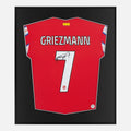 Framed Griezmann Signed Atletico Madrid Shirt, Home [Lite]