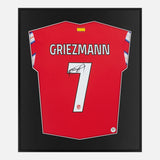 Framed Griezmann Signed Atletico Madrid Shirt, Home [Lite]