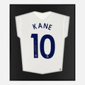 Framed Kane Signed Tottenham Hotspur Shirt, Home White [Lite]
