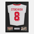 Framed Hristo Stoichkov Signed Bulgaria Shirt Home [Classic]