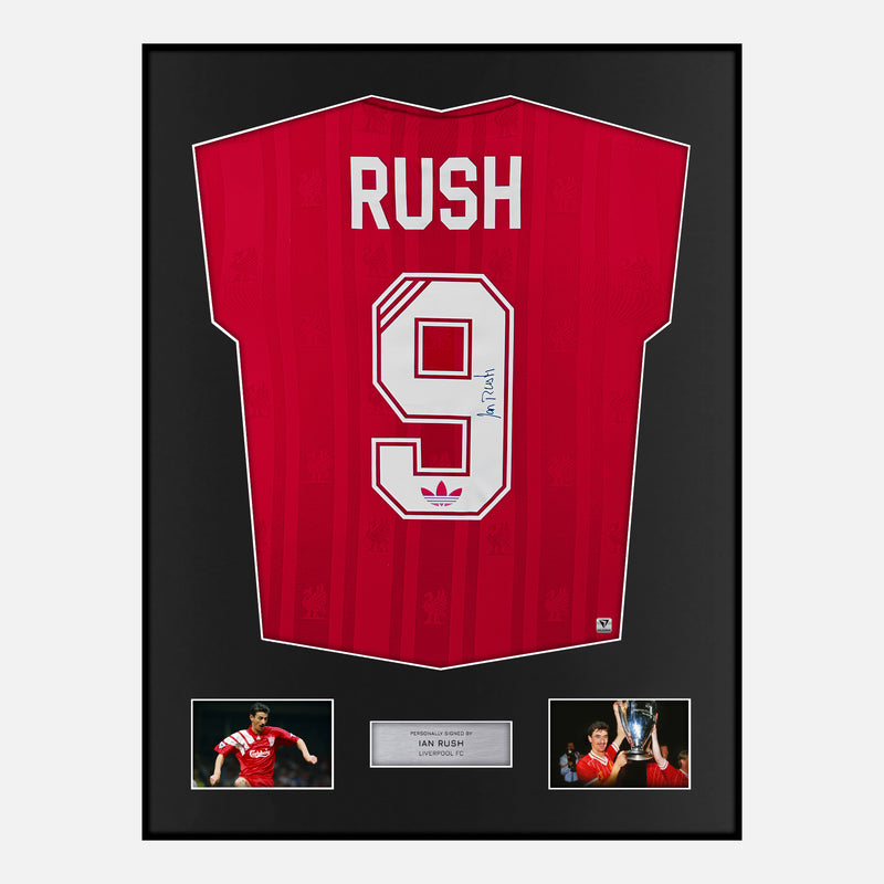 Framed Ian Rush Signed Liverpool Shirt Home 1986 [Modern]