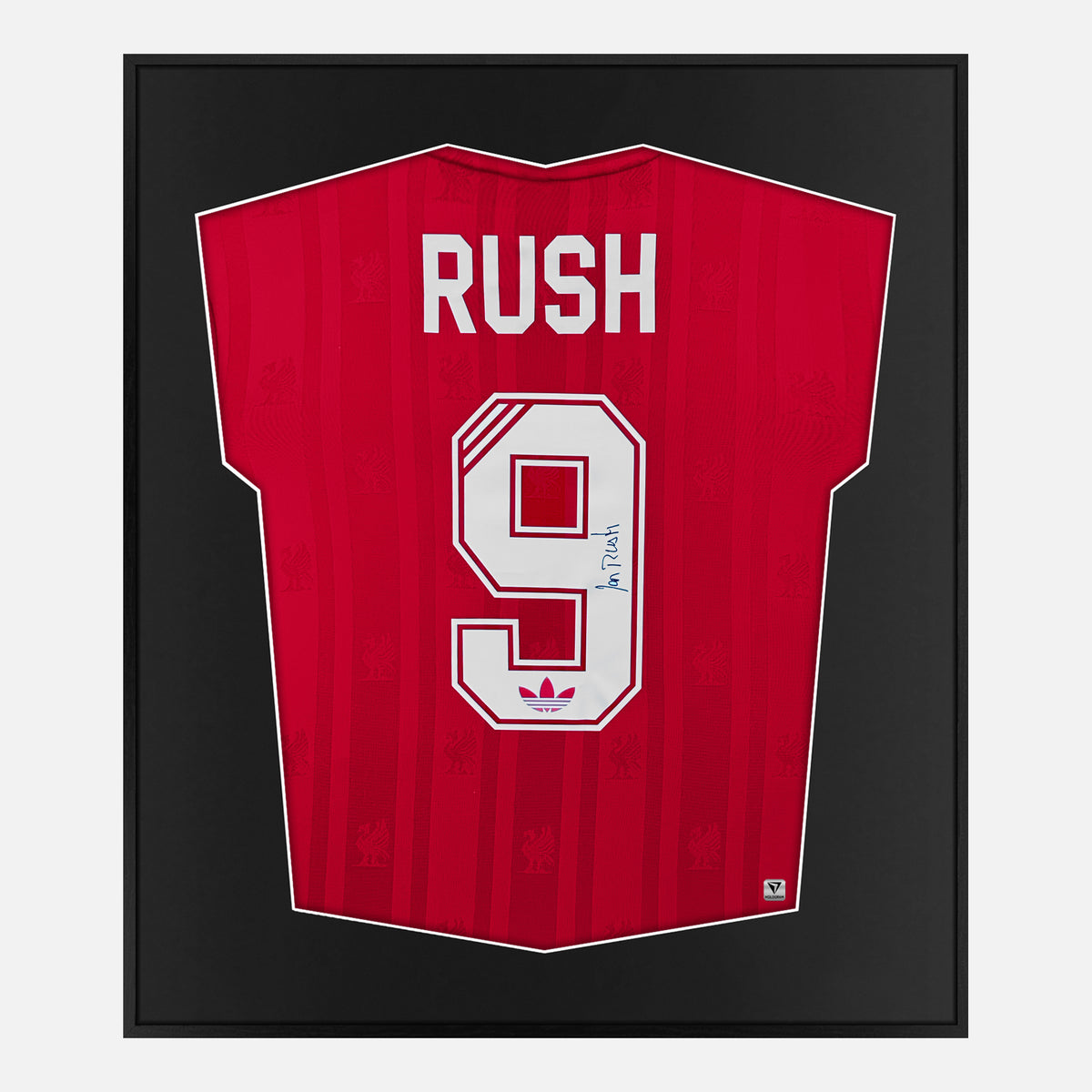 Framed Ian Rush Signed Shirt, Liverpool, Number 9 [Lite] — Authentic signature with NFC and COA | The Vault