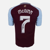 Framed John McGinn Signed Aston Villa Shirt 2024-25 Home [Classic]