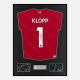 Framed Jurgen Klopp Signed Liverpool Shirt 2021-22 Home [Classic]