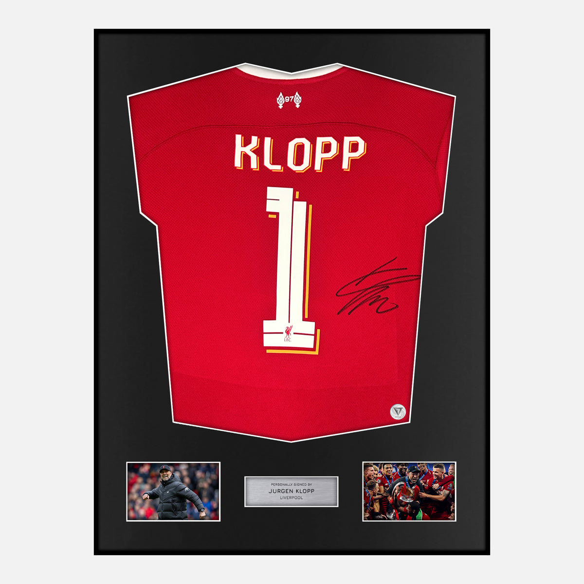 Framed Signed Jurgen Klopp Liverpool Shirt 2023-24 Cup [Classic] — Verified autograph with NFC and certificate | The Vault