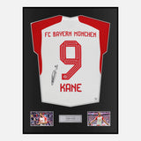 Framed Harry Kane Signed Bayern Munich Shirt Away 2023-24 [Classic]