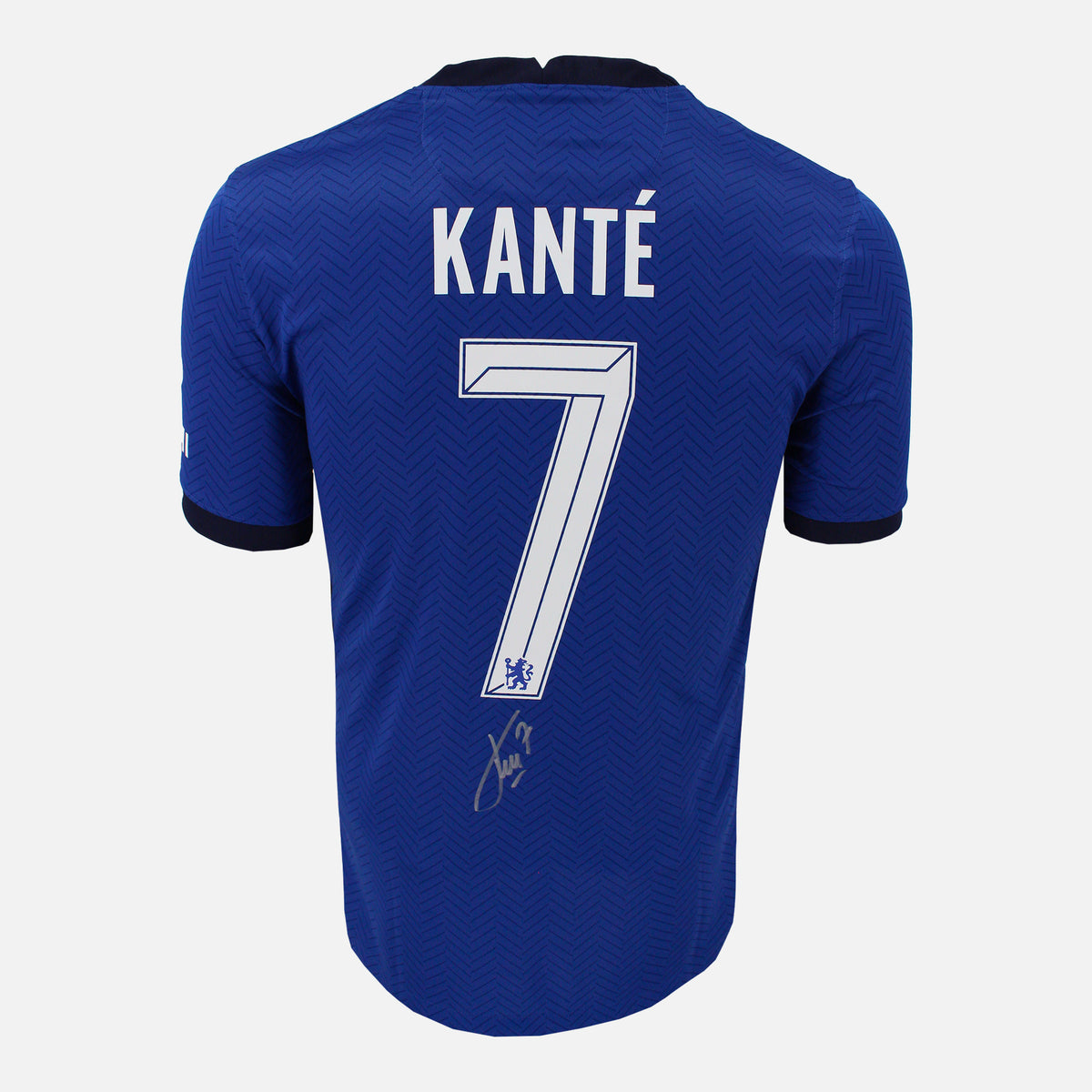 N'golo Kante Signed Chelsea Shirt 2020-21 Home CL Winners [7] — Chelsea signed shirt from the 2020 to 2021 season | The Vault