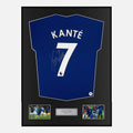 Framed N'Golo Kante Signed Chelsea Shirt Home 2020-21 [Classic]