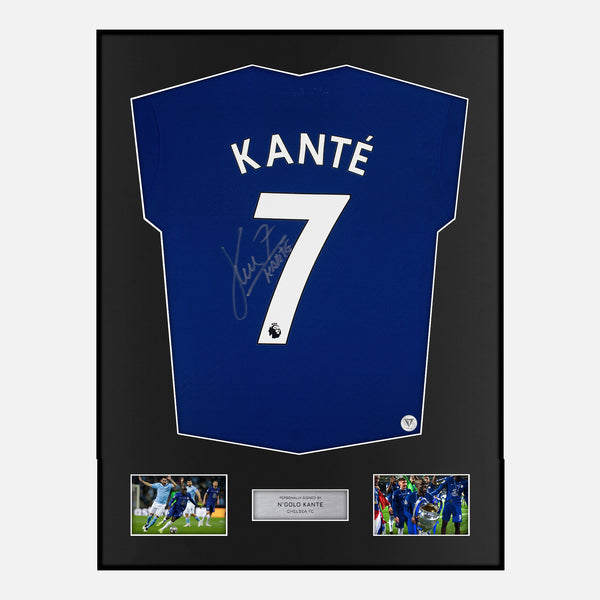 Framed N'golo Kante Signed Chelsea Shirt Home 2020-21 [Classic]