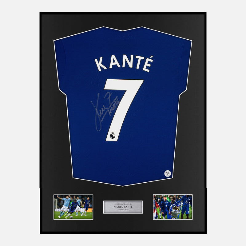 Framed N'golo Kante Signed Chelsea Shirt Home 2020-21 [Classic]