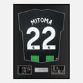 Framed Kaoru Mitoma Signed Brighton Shirt Away 2023-24 [Classic]