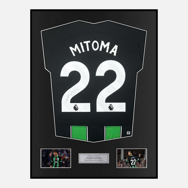 Framed Kaoru Mitoma Signed Brighton & Hove Albion Shirt | Classic