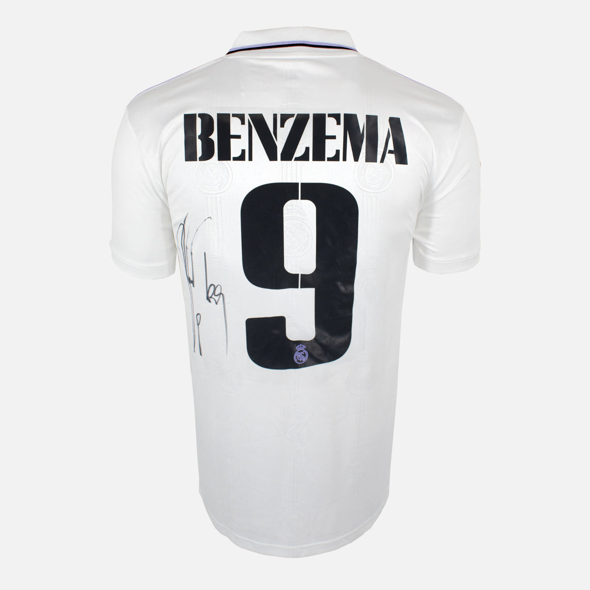 Karim Benzema Signed Real Madrid Shirt 2022-23 Home [9] — Real Madrid signed shirt from the 2022 to 2023 season | The Vault