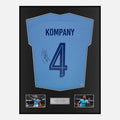 Framed Vincent Kompany Signed Manchester City Shirt 2017-18 Centurions [Classic]
