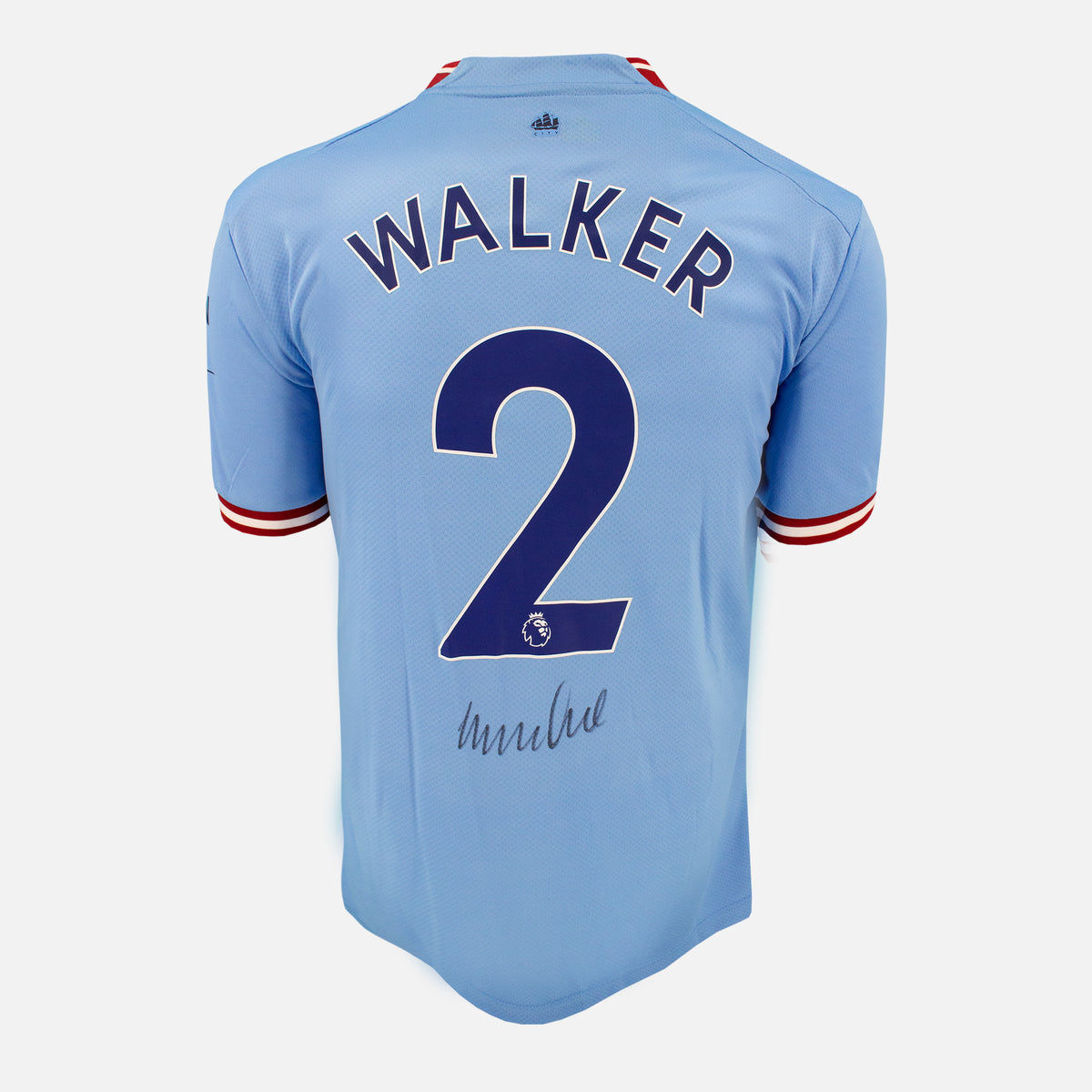 Kyle Walker Signed Manchester City Shirt 2023 Treble [2] — Manchester City signed shirt from the 2022 to 2023 season | The Vault