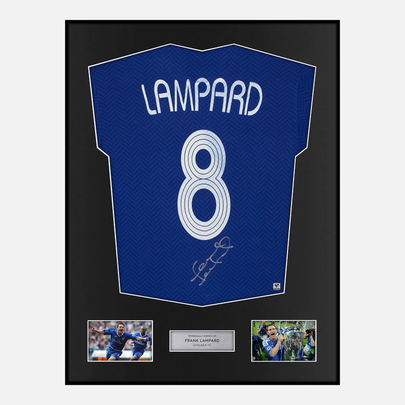 Framed Frank Lampard Signed Chelsea Shirt 2020-21 Home [Modern]