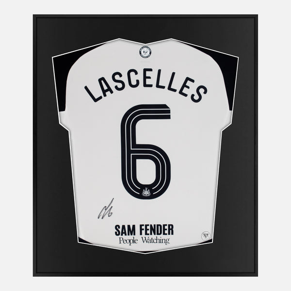 Framed Jamaal Lascelles Signed Shirt, Newcastle United Home [Lite]