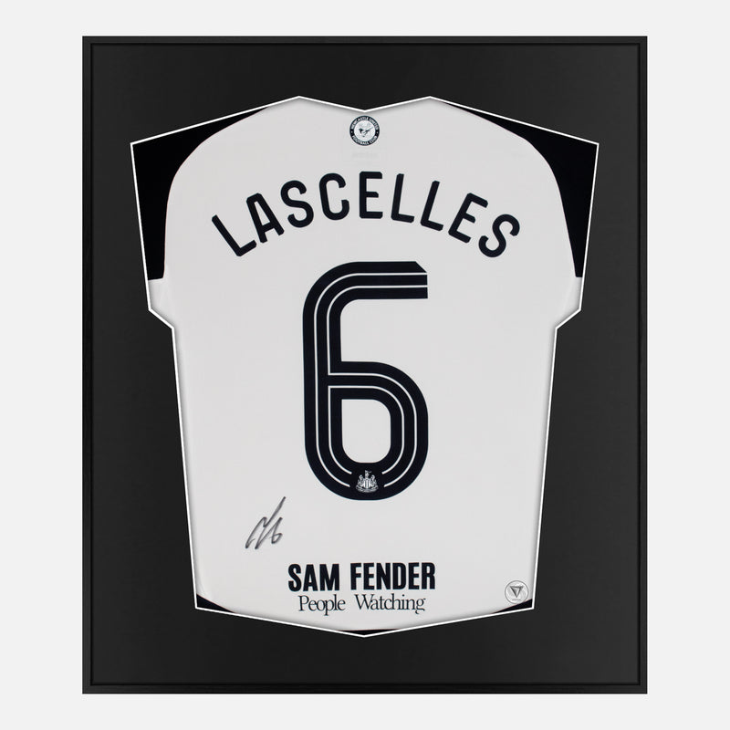 Framed Jamaal Lascelles Signed Shirt, Newcastle United Home [Lite]