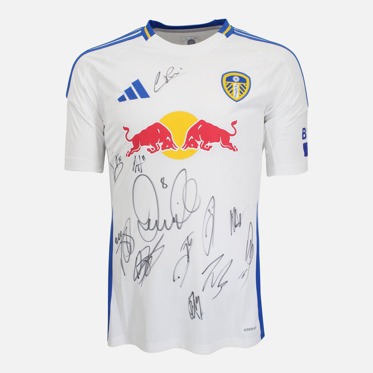 Squad Signed Leeds United Shirt 2025-26 Home [12 Autographs] — Official squad-signed Leeds United shirt | The Vault