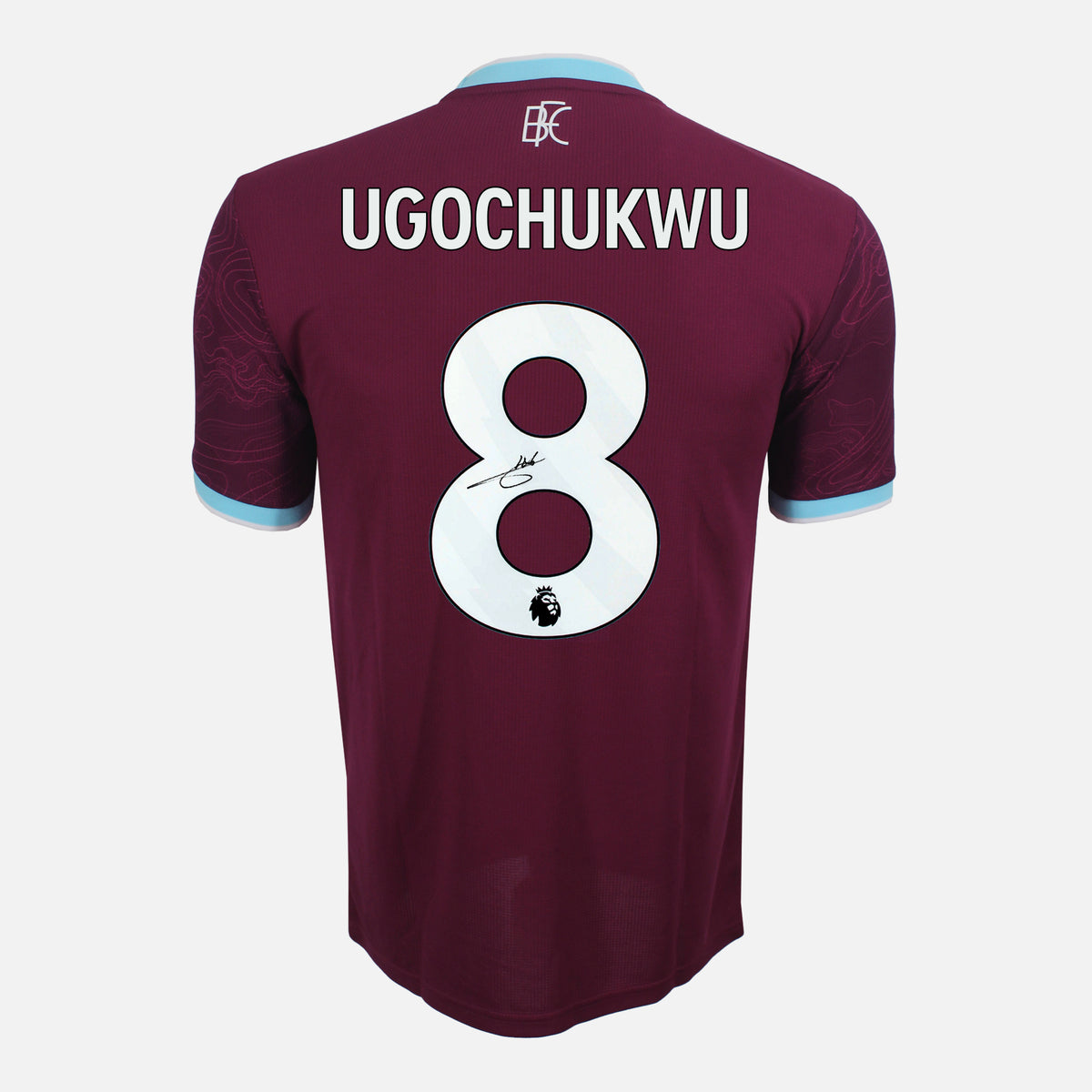 Lesley Ugochukwu Signed Burnley Shirt 2025-26 Home [8] — Burnley signed shirt from the 2025 to 2026 season | The Vault