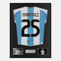 Framed Lisandro Martinez Signed Argentina Shirt 2024-25 Home [Classic]