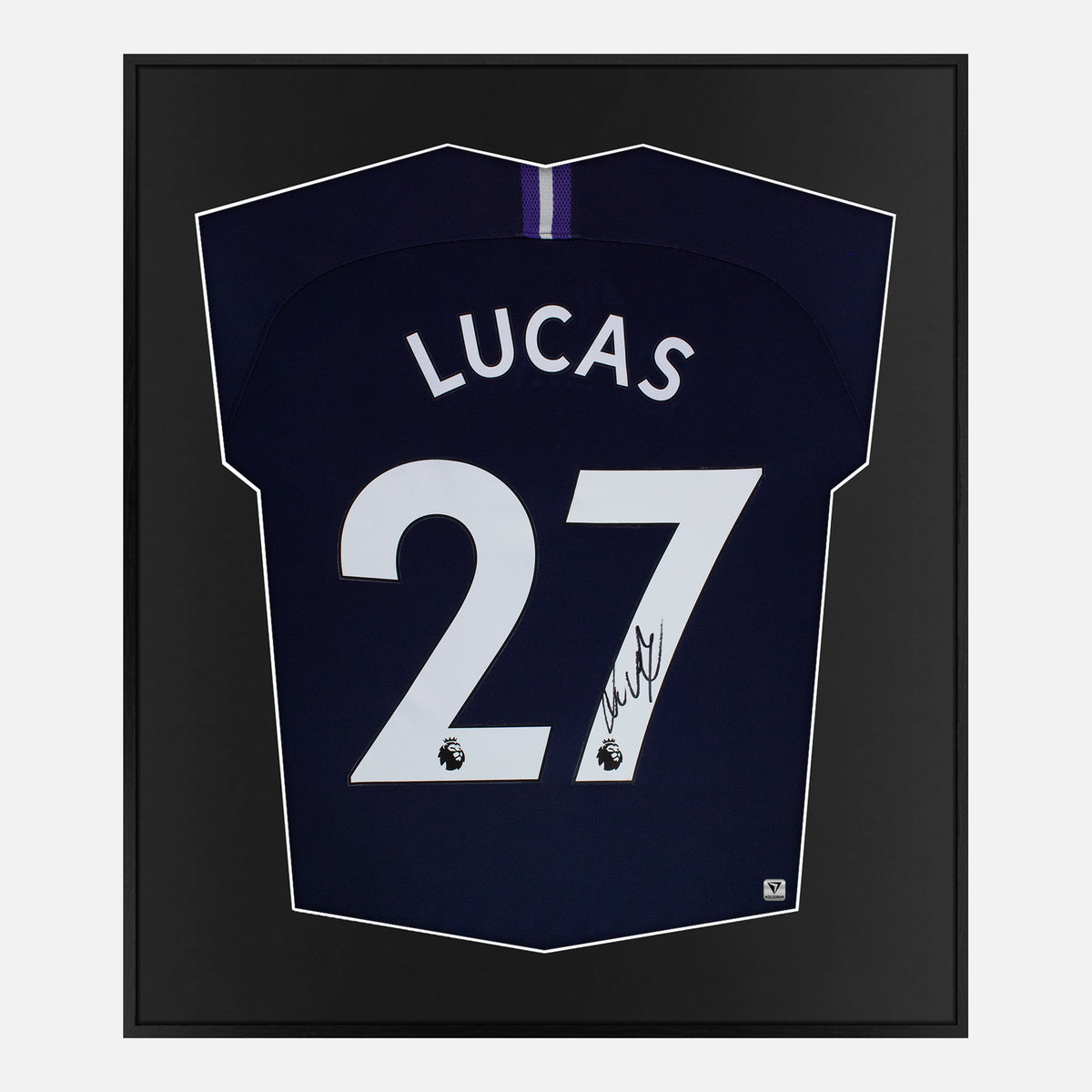 Framed Lucas Moura Signed Shirt, Tottenham Hotspur Away [Lite] — Authentic signature with NFC and COA | The Vault
