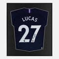 Framed Lucas Moura Signed Shirt, Tottenham Hotspur Away [Lite]