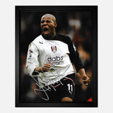 Framed Luís Boa Morte Signed Fulham Photo [10x8"]