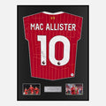 Framed Signed Mac Allister Liverpool Shirt 2024-25 Home [Classic]