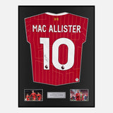 Framed Signed Mac Allister Liverpool Shirt 2024-25 Home [Classic]