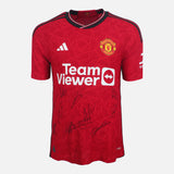 Squad Signed Manchester United Home Authentic Shirt 2023-24 [11 Autographs]