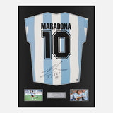 Framed Diego Maradona Signed Argentina Shirt 1986 World Cup Winners [Modern]