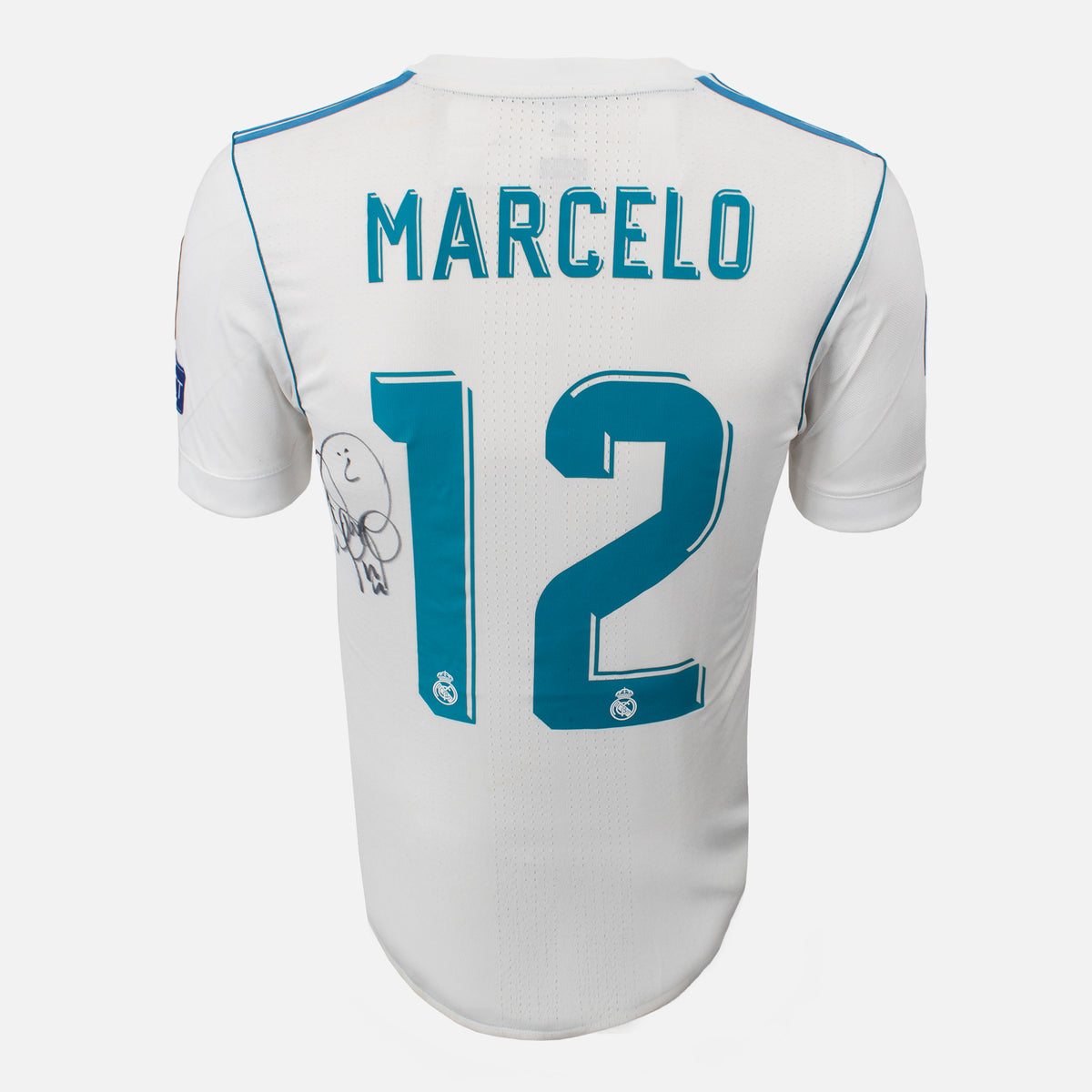 Marcello Signed Real Madrid Shirt 2018 CL Final Home [12] — Real Madrid signed shirt from the 2017 to 2018 season | The Vault