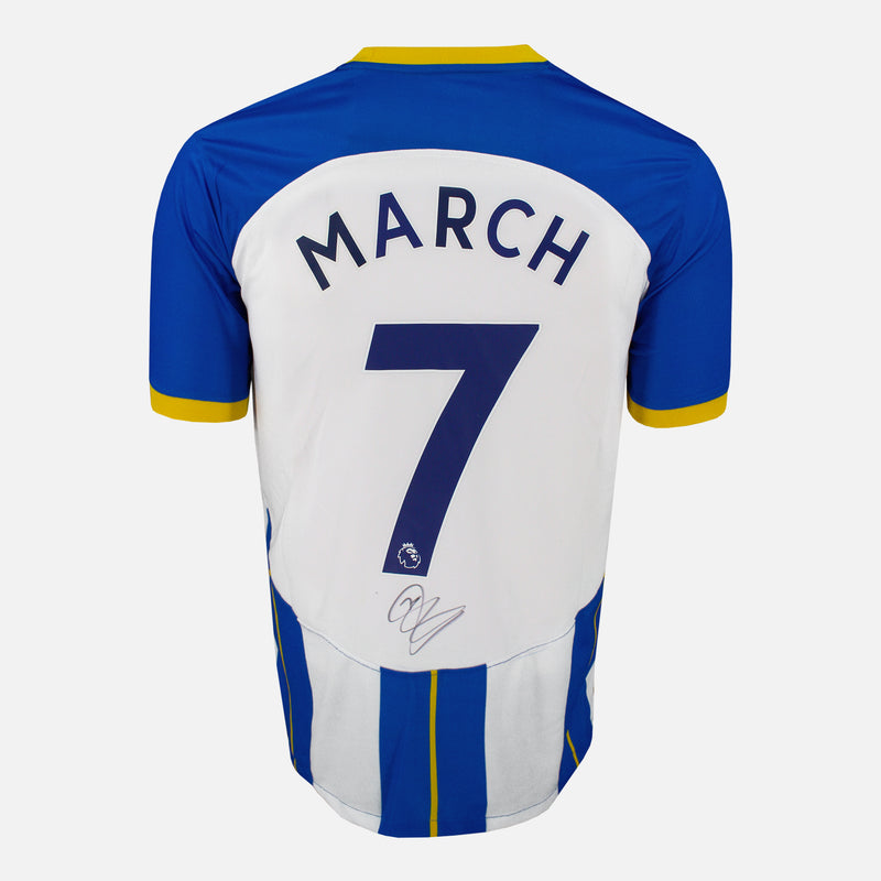 Framed Solly March Signed Shirt, Brighton & Hove Albion [Mini]