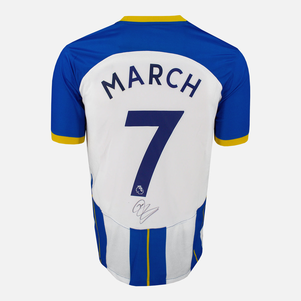 Solly March Signed Brighton & Hove Albion Shirt Home 2022-23 [22] — Brighton & Hove Albion signed shirt from the 2022 to 2023 season | The Vault
