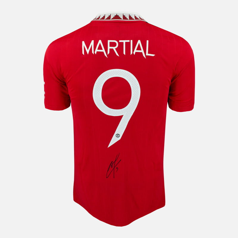 Framed Martial Signed Manchester United Shirt, Cup Home [Mini]